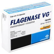 Flagenase Vg Vaginal 500Mg/100000Unid Con 10 Capsulas (Metronidazol/Nistatina) - WeCare Pharma