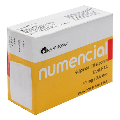 Numencial (Diazepam/Sulpirida) Tabletas 50Mg/2.5Mg Con 60 - WeCare Pharma