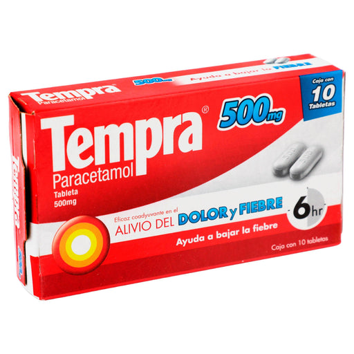 Tempra 500Mg Con 10 Tabletas (Paracetamol) - WeCare Pharma