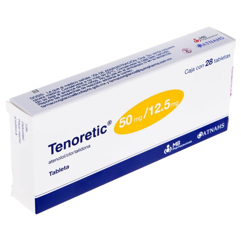Tenoretic (Atenolol/Clortalidona) 50/12.5Mg Tabletas Con 28 - WeCare Pharma