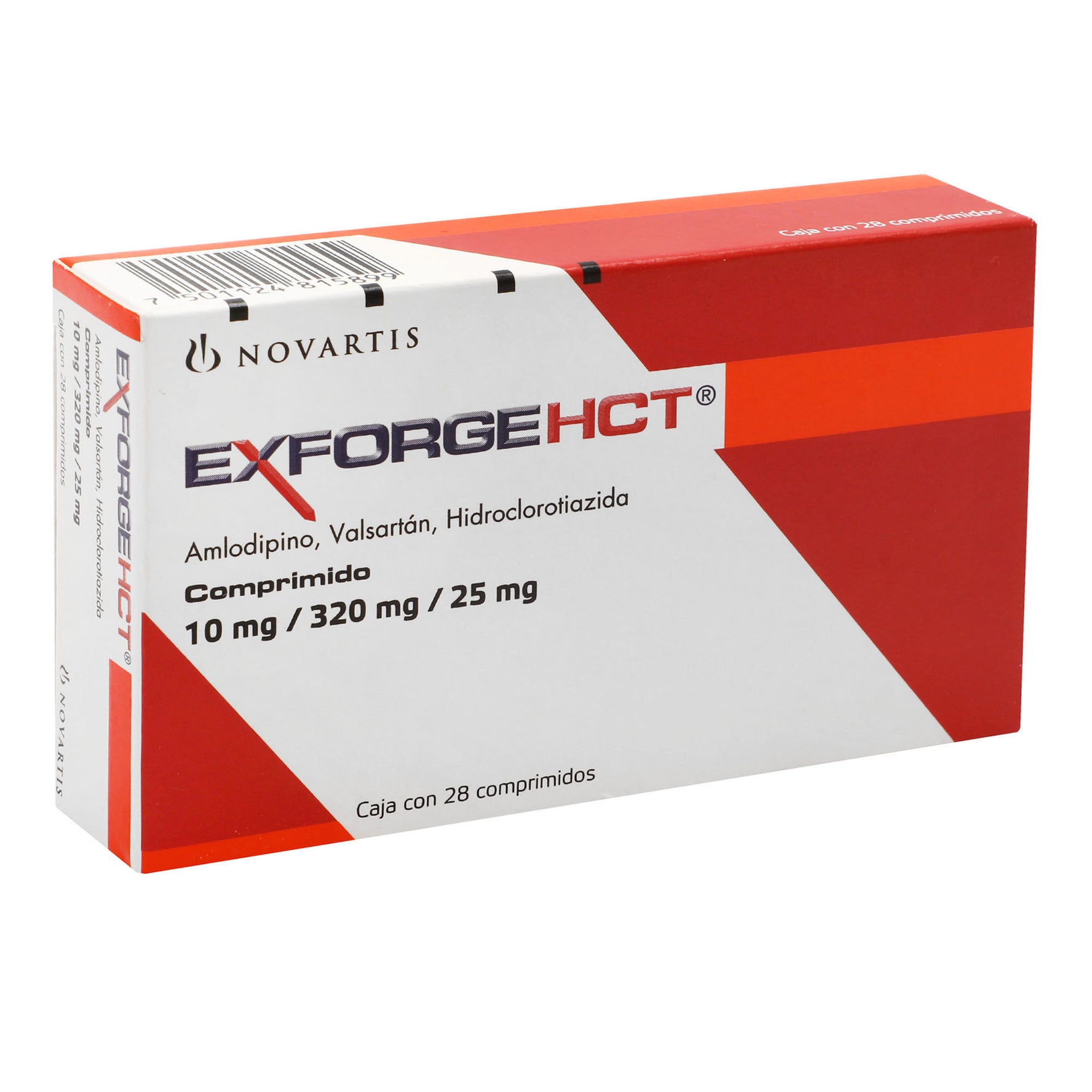 Exforge Hct 10Mg/320Mg/25Mg Con 28 Comprimidos (Amlodipino/Valsartan/Hidroclorotiazida) 2 - 7501124815899