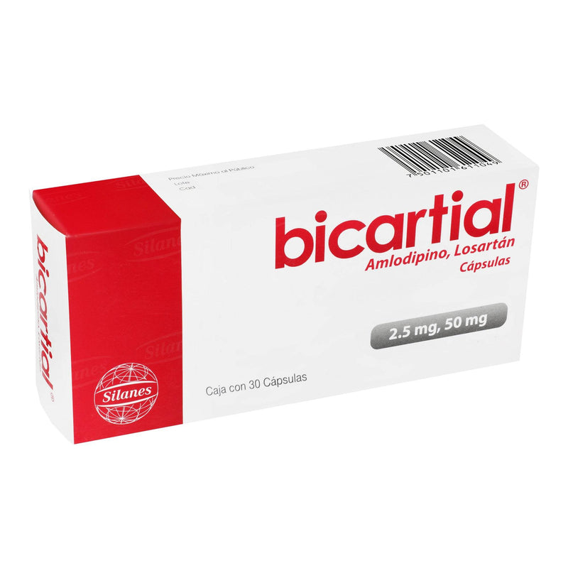 Bicartial 2.5Mg/50Mg Con 30 Capsulas (Amlodipino/Losartan) - WeCare Pharma