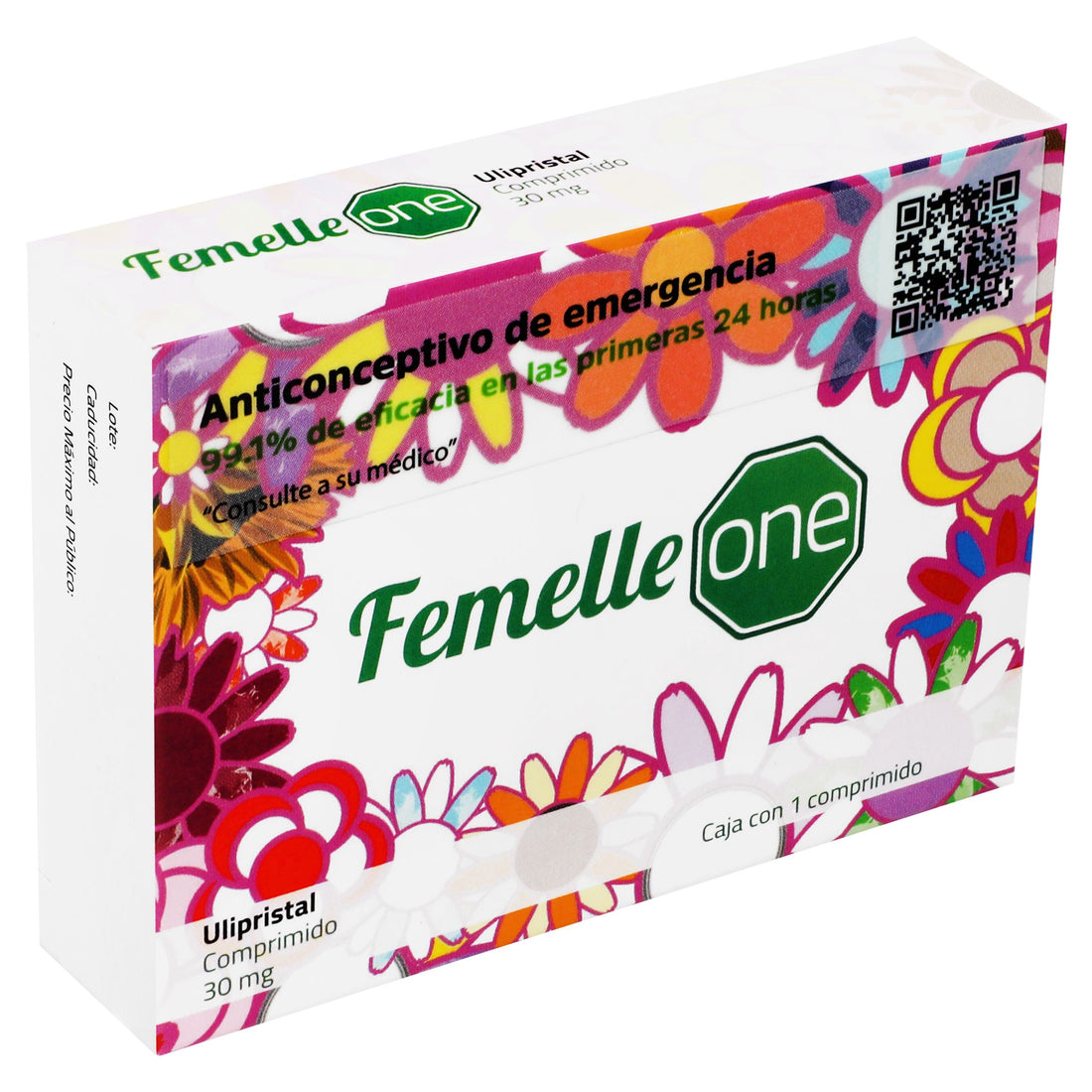 Femelle One 30Mg Con 1 Comprimidos (Ulipristal) 2 - 7502235760146