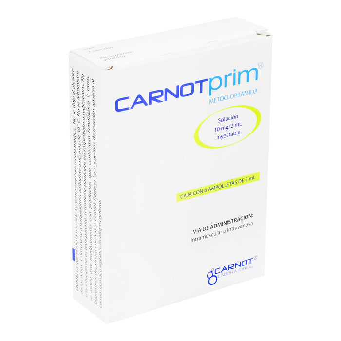 Carnotprim 10Mg/2Ml Con 6 Ampulas (Metoclopramida) 2 - 7501124100759