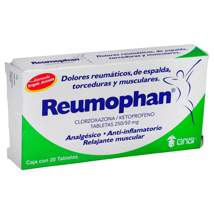 Reumophan 250Mg/50Mg Con 20 Tabletas (Clorzoxazona/Ketoprofeno) - WeCare Pharma