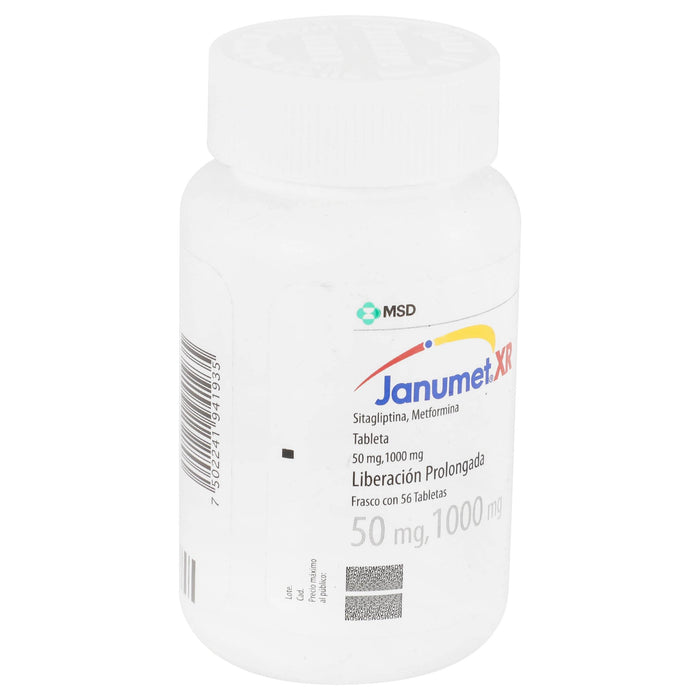 Janumet Xr 50Mg/1000Mg Con 56 Tabletas (Sitagliptina/Metformina) - WeCare Pharma