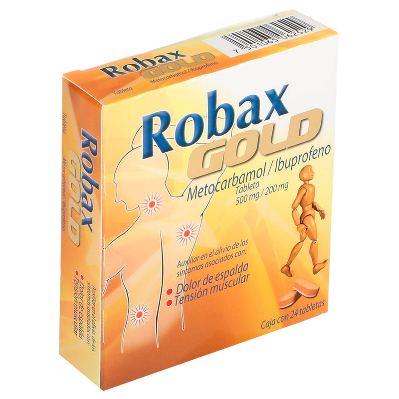 Robax Gold 500/200Mg Con 24 Tabletas (Metocarbamol/Ibuprofeno) - WeCare Pharma