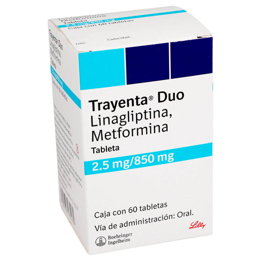Trayenta Duo 2.5Mg/850Mg Con 60 Tabletas (Linagliptina/Metformina) - WeCare Pharma