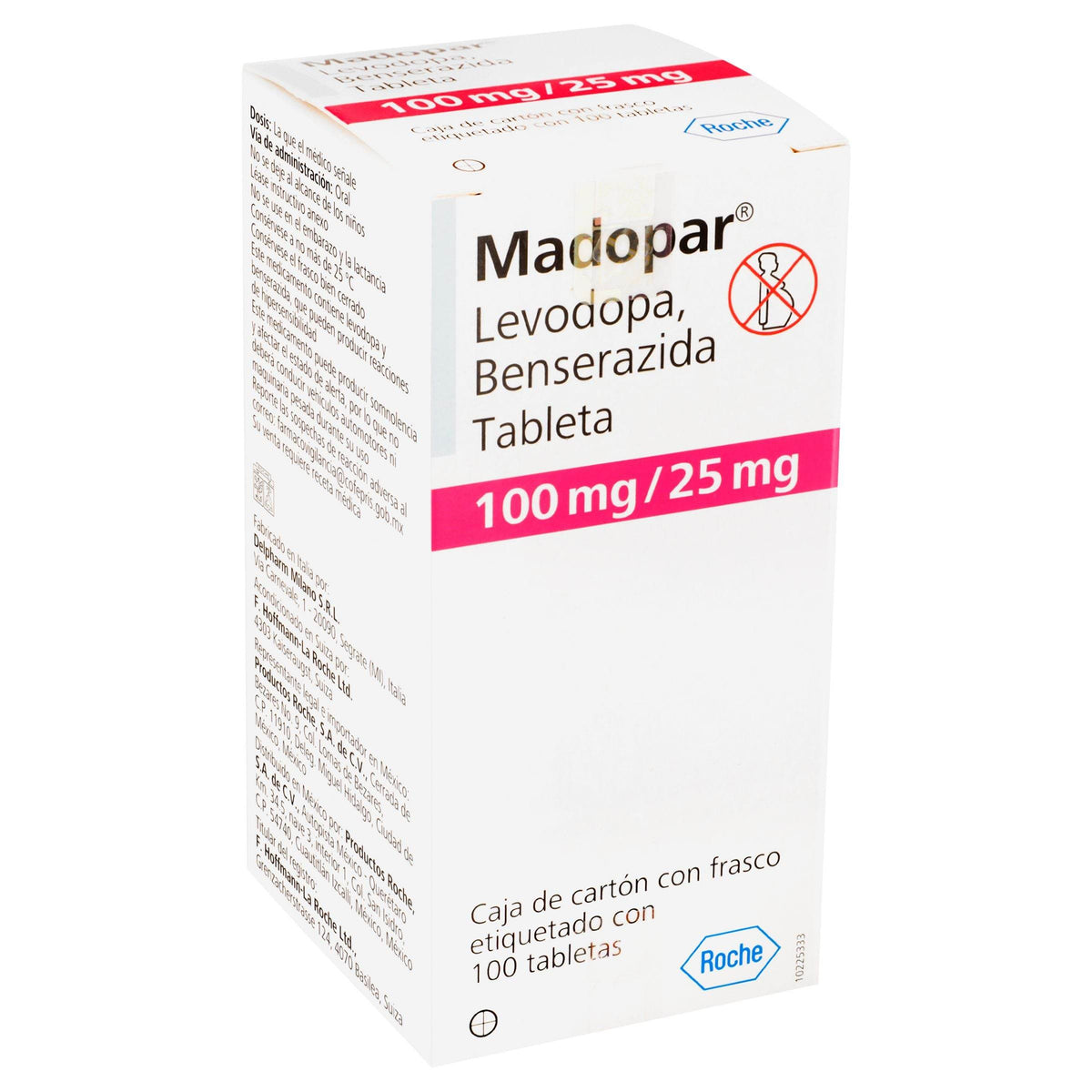 Madopar 100Mg/25Mg Con 100 Tabletas (Levodopa/Benserazida) — WeCare Pharma