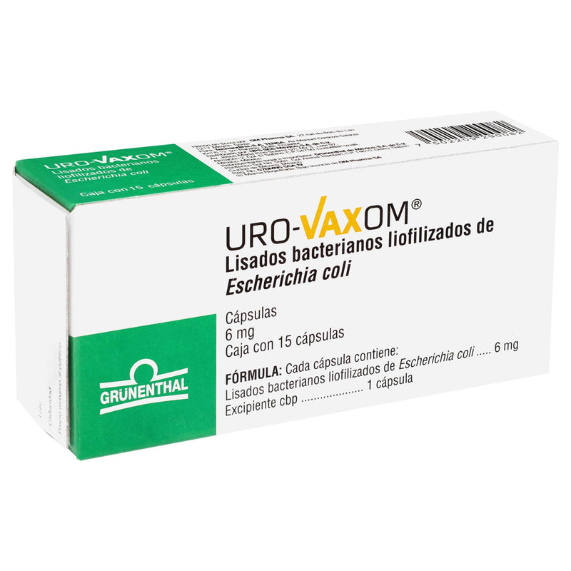 Uro Vaxom 6Mg Con 15 Capsulas (Lisados Bacterianos E Coli) - WeCare Pharma