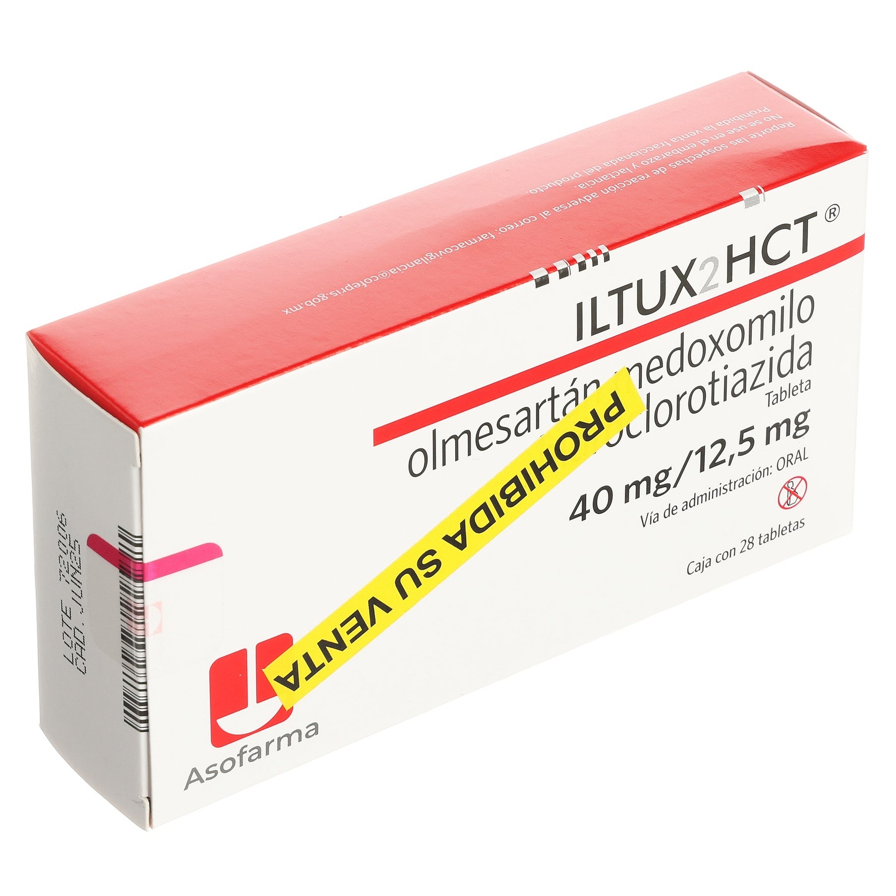 Iltux2Hct 40Mg/12.5Mg Con 28 Tabletas (Olmesartan/Hidroclorotiazida) 2 - 7841141003900