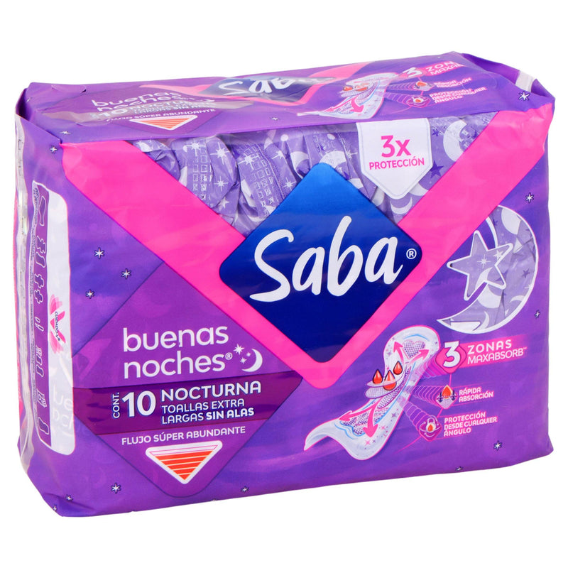 Toallas Saba Buenas Noches Sin Alas Con 10 - WeCare Pharma