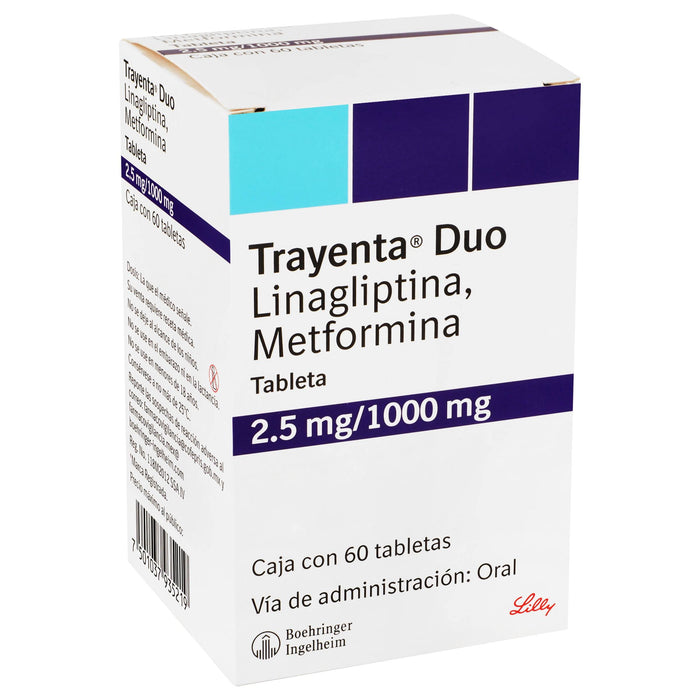 Trayenta Duo 2.5Mg/1000Mg Con 60 Tabletas (Linagliptina/Metformina) - WeCare Pharma