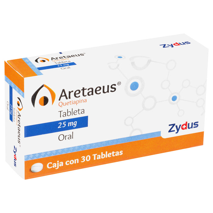 Aretaeus 25Mg Con 30 Tabletas (Quetiapina) 3 - 8901120004386