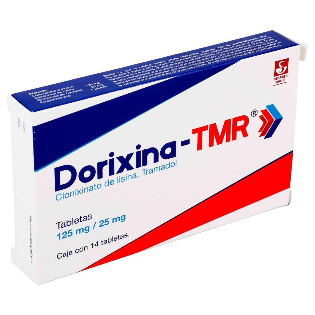 Dorixina-Tmr 125Mg/25Mg Con 14 Tabletas (Clorixinato De Lisina/Tramadol) 2 - 7501300420237