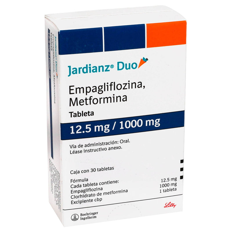 Jardianz Duo 12.5Mg/1000Mg Con 30 Tabletas (Empagliflozina/Metformina) - WeCare Pharma