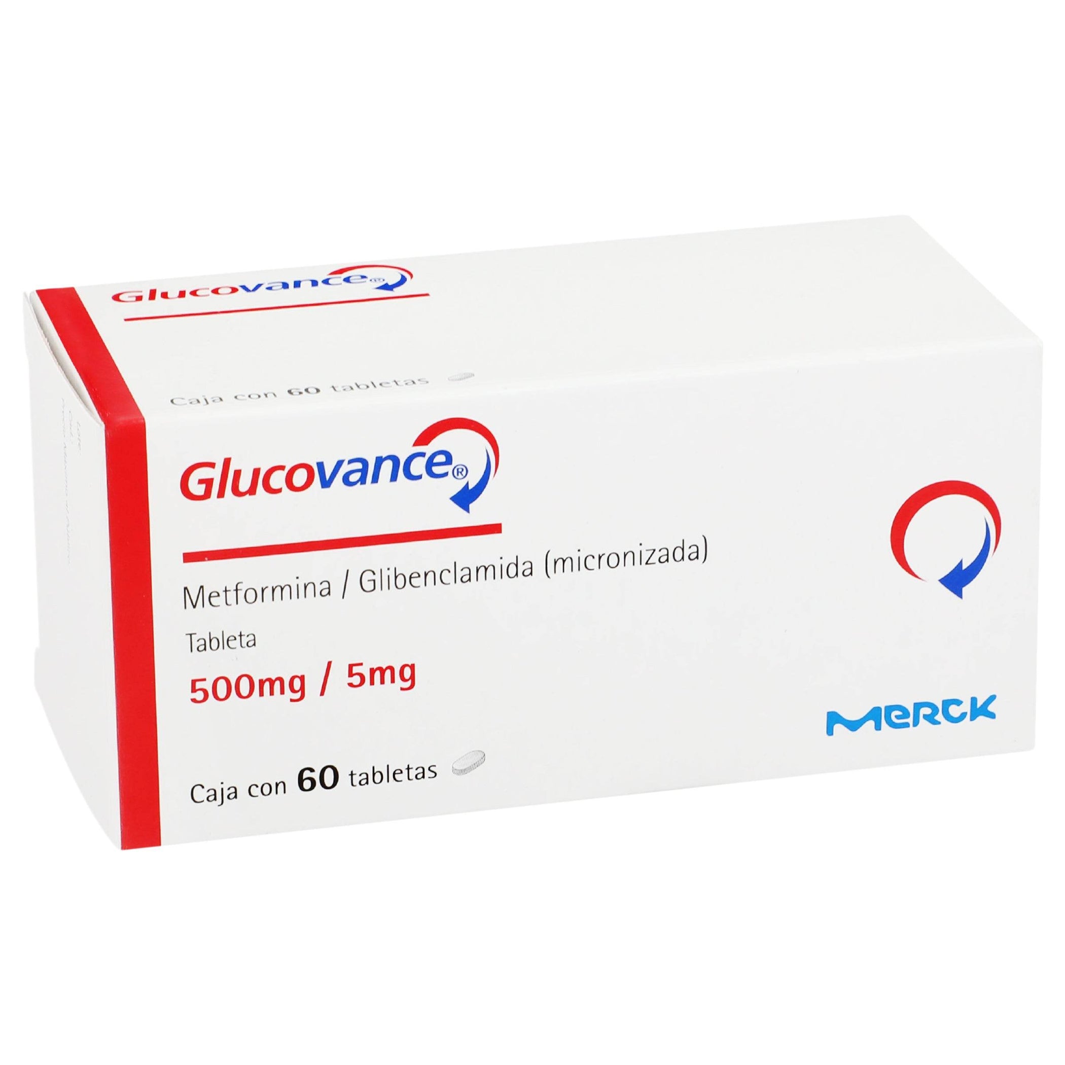 Glucovance 500Mg/5Mg Con 60 Tabletas (Metformina/Glibenclamida ...