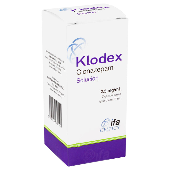 Klodex (Clonazepam) Solución 2.5Mg/10Ml - WeCare Pharma