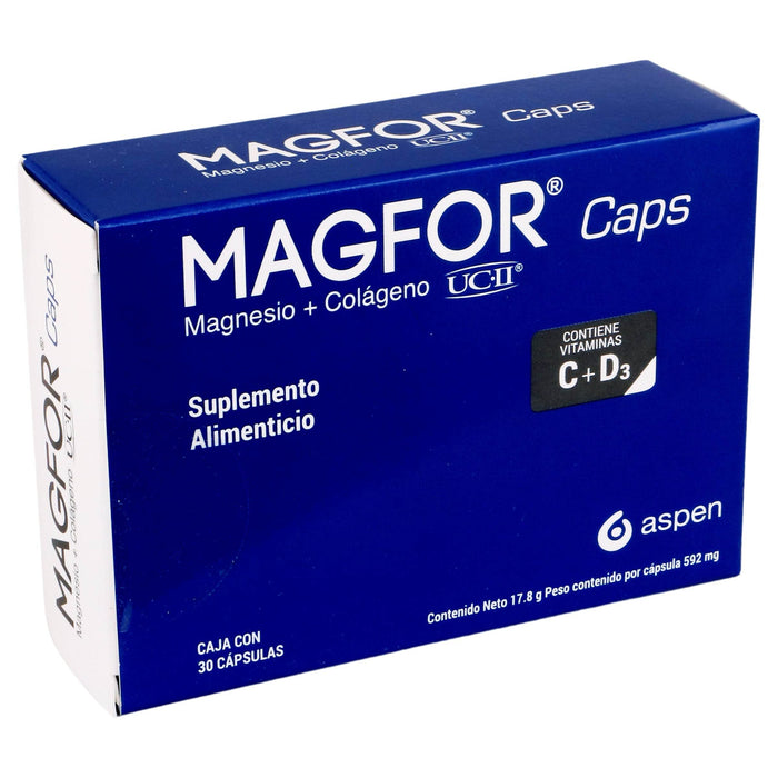 Magfor 592Mg Con 30 Capsulas (Magnesio/Colageno) - WeCare Pharma