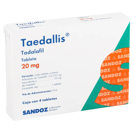Taedallis 20Mg Con 4 Tabletas (Tadalafil) - WeCare Pharma