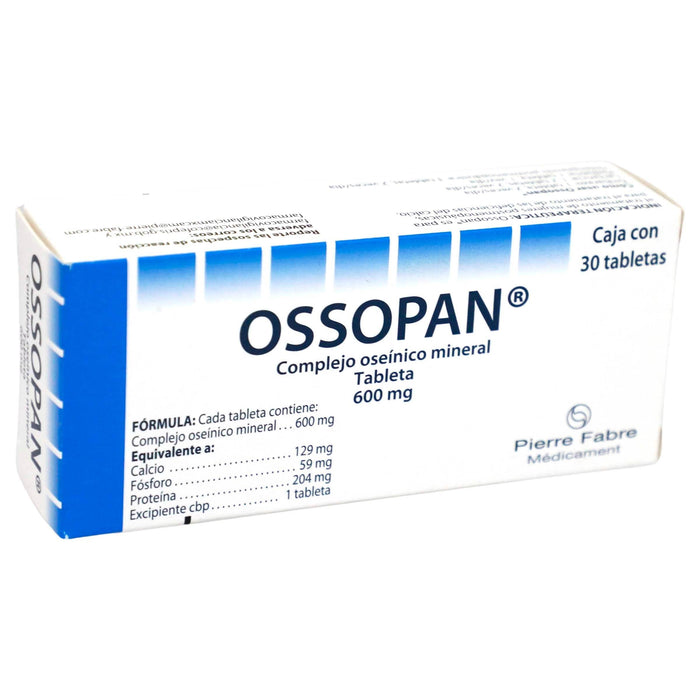 Ossopan 600Mg Con 30 Tabletas (Complejo Oseinico Mineral) - WeCare Pharma