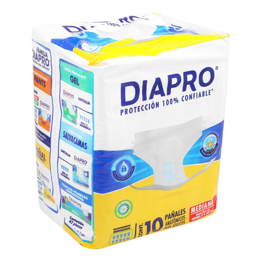 Pañal Adulto Diapro Mediano Con 10 - WeCare Pharma