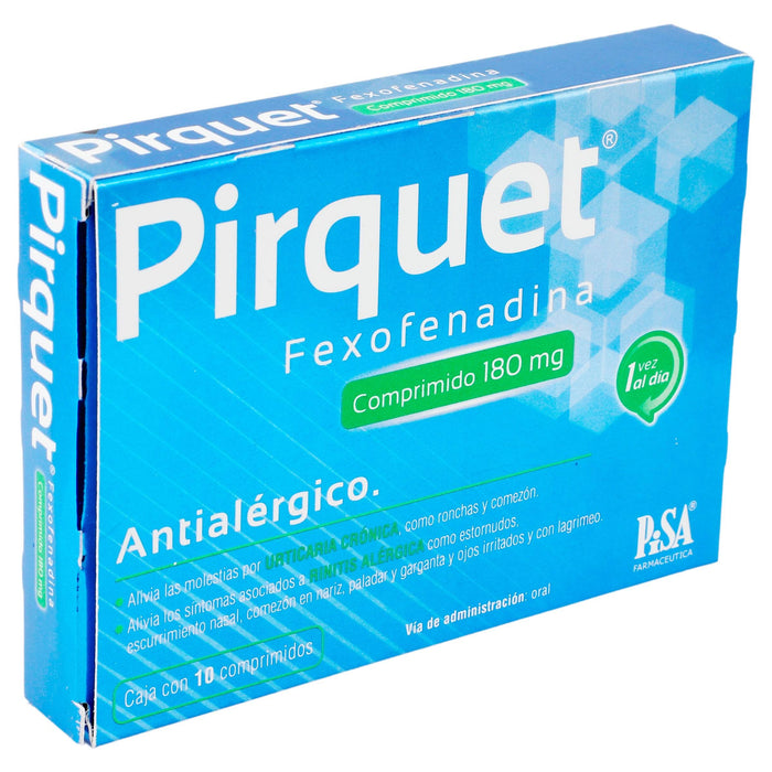 Pirquet 180Mg Con 10 Comprimidos (Fexofenadina) - WeCare Pharma