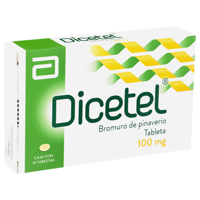 Dicetel 100Mg Con 14 Tabletas (Bromuro De Pinaverio) 2 - 7501033957567