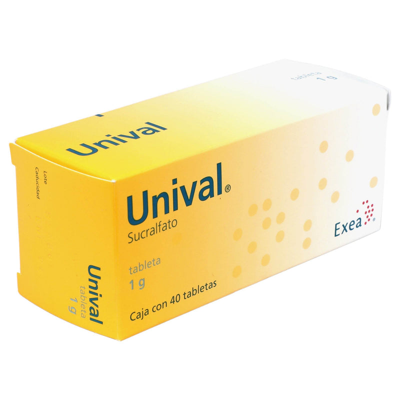 Unival 1G Con 40 Tabletas (Sucralfato) - WeCare Pharma