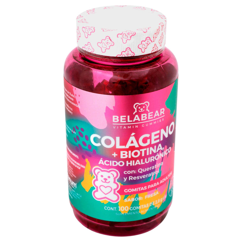 Belabear Gomitas 2.8G Con 100 (Colageno/Biotina/Acido Hialuronico) - WeCare Pharma