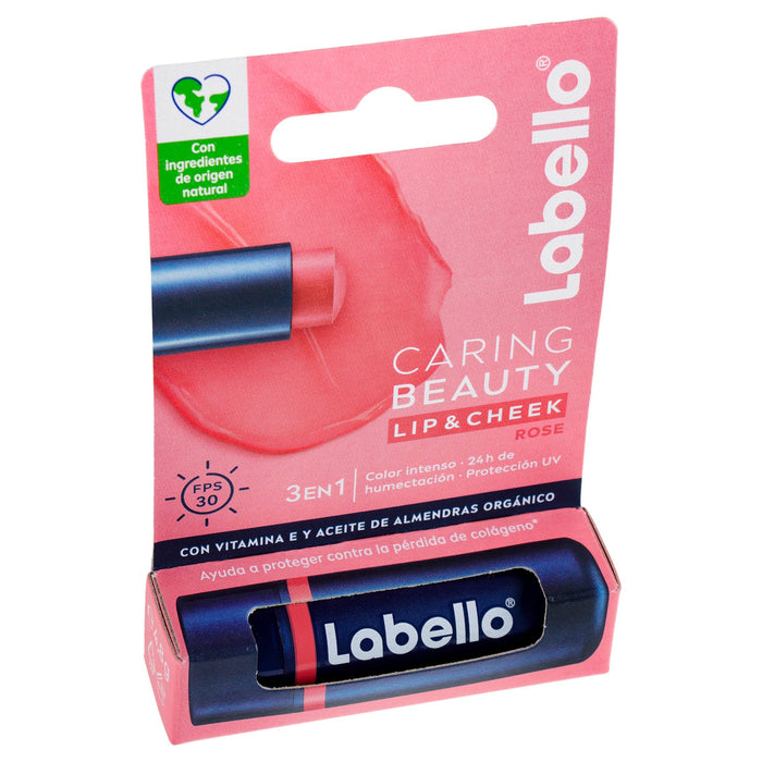 Labello Pomada Para Labios Caring-B Rose 4.8G - WeCare Pharma