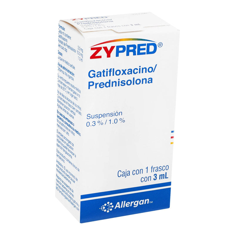 Zypred Gotas 0.3%/1% 3Ml (Gatifloxacino/Prednisolona) - WeCare Pharma