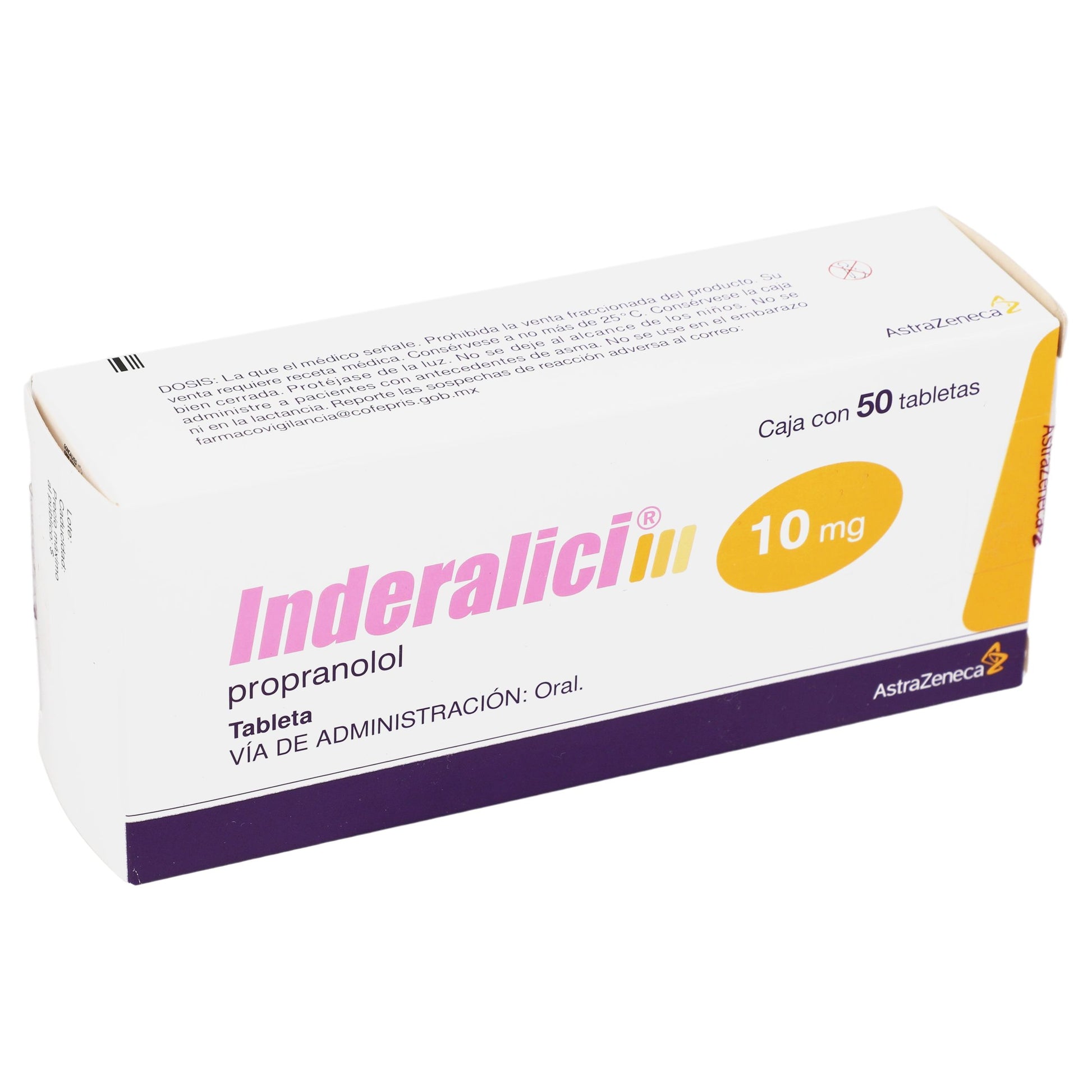 Inderalici 10Mg Con 50 Tabletas (Propranolol) 2 - 5000456054300