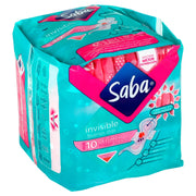 Toallas Saba Invisible Delgada Con Alas Con 10 - WeCare Pharma