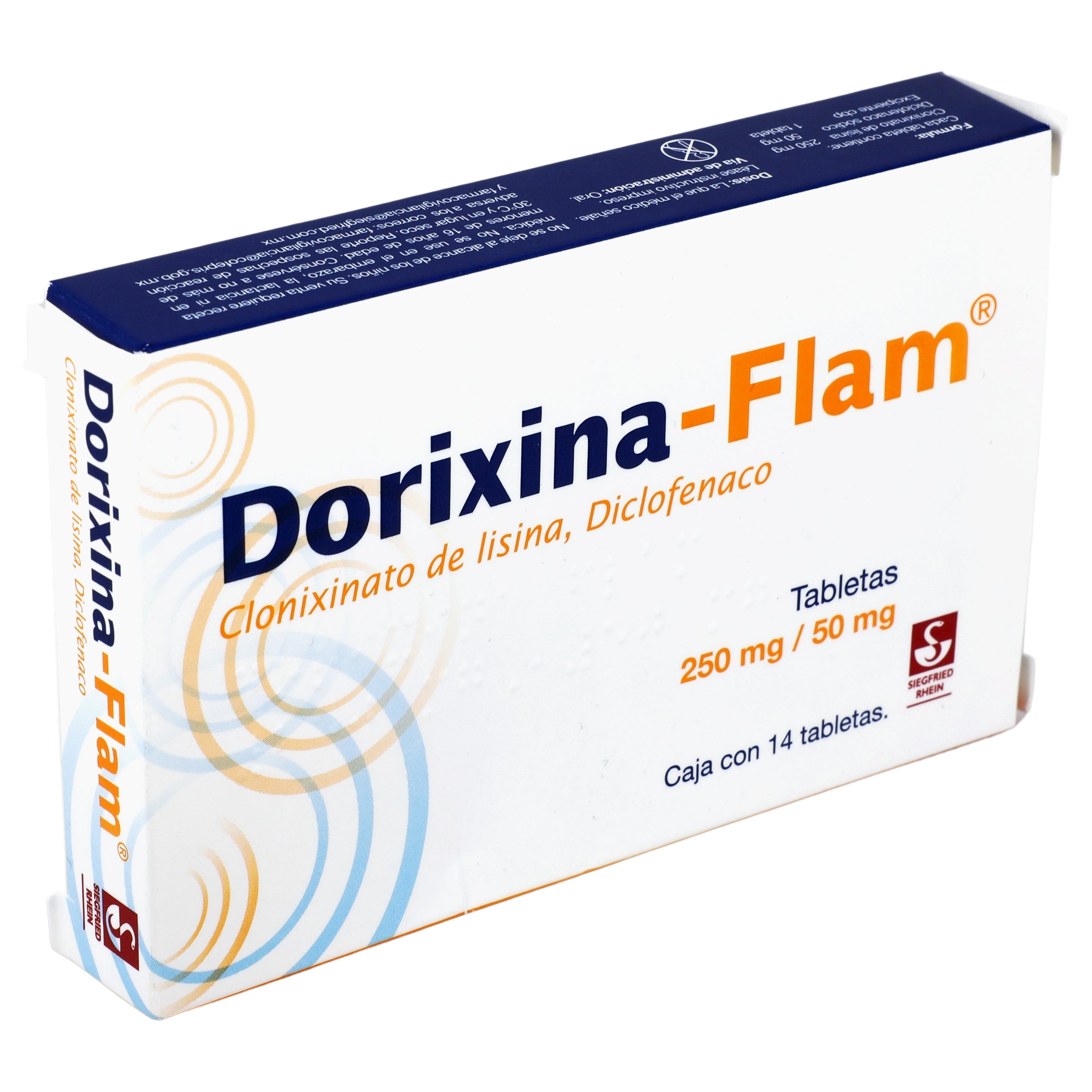 Dorixina-Flam 250Mgt/50Mg Con 14 Tabletas (Lisina/Diclofenaco) 2 - 7501300420220