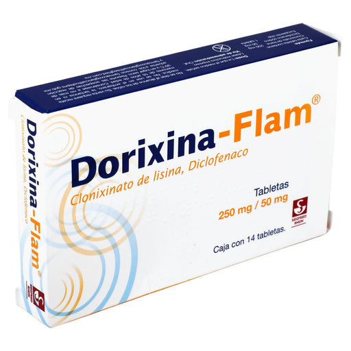 Dorixina-Flam 250Mgt/50Mg Con 14 Tabletas (Lisina/Diclofenaco) - WeCare Pharma