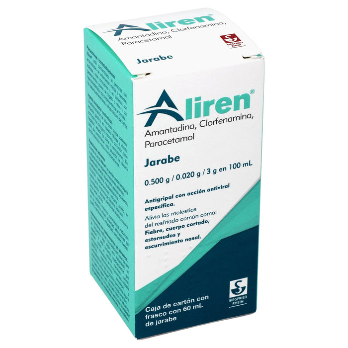 Alirem Aliren Jarabe 0.50G/0.02G/3G/100Ml 60Ml (Amantadina/Clorfenamina/Parac ...