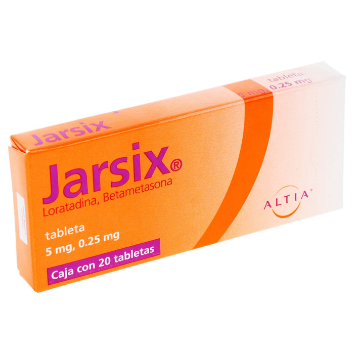 Jarsix (Loratadina/ Betametasona) Tabletas 5/0.25Mg Con 20 - WeCare Pharma