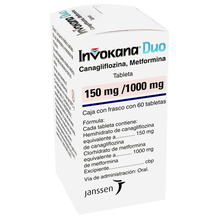 Invokana Duo 150Mg/1000Mg Con 60 Tabletas (Canagliflozina/Metformina) - WeCare Pharma