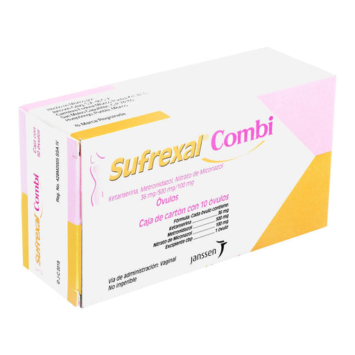 Sufrexal Combi Ovulos 36Mg/500Mg/100Mg Con 10 (Ketanserin/Metronidazol/Miconazol) - WeCare Pharma
