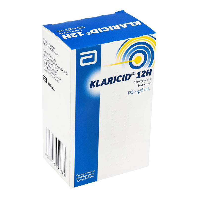 Klaricid 12H Suspensión 125Mg/5Ml 60Ml (Claritromicina) - WeCare Pharma