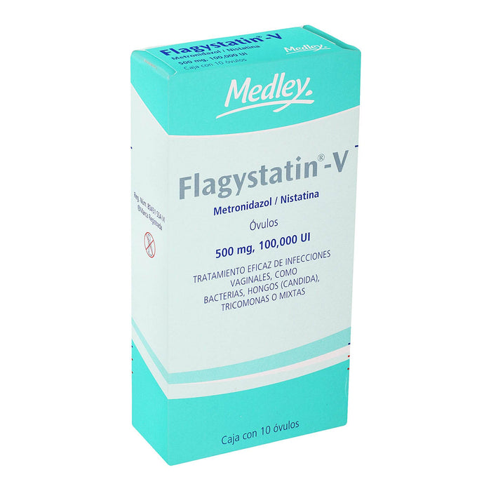 Flagystatin-V Ovulos 500Mg/100 000Unid Con 10 (Metronidazol/Nistatina) - WeCare Pharma