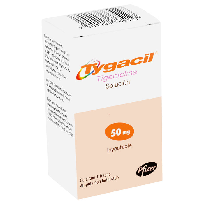 Tygacil Frasco 50Mg Con 1 Ampulas (Tigeciclina) 2 - 7501108765127