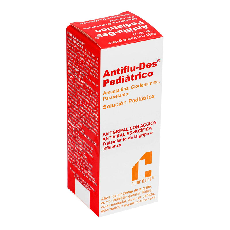 Antiflu-Des Ped Solución 2.5G/100Mg/15G/100Ml 30Ml (Amantadina/Clorfenamina/Paracetamol) - WeCare Pharma