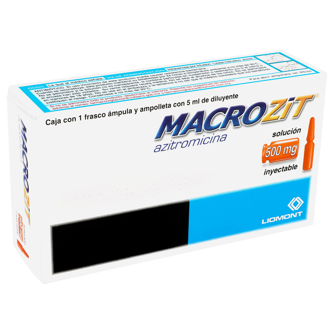 Macrozit 500Mg Con 1 Ampulas (Azitromicina) 2 - 7501299308332