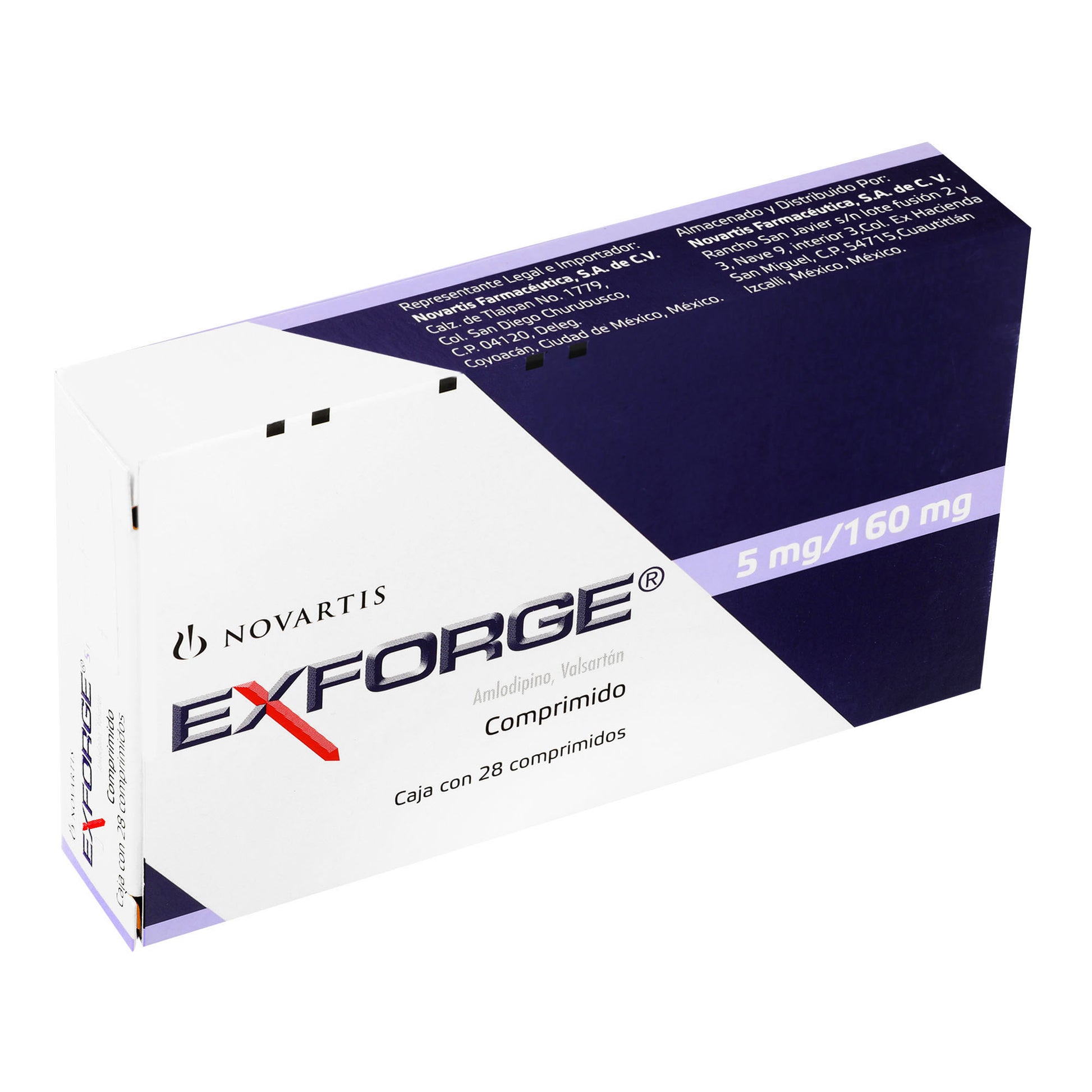 Exforge 5Mg/160Mg Con 28 Comprimidos (Amlodipino/Valsartan) 2 - 7501094916671