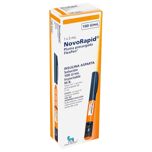 Novorapid Flexpen Pluma 100Uunid/Ml 3Ml Con 1 (Insulina Asparta) - WeCare Pharma