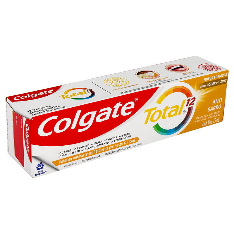 Colgate Tarter Control Toothpaste Colgate Total 12 Tartar Control Toothpaste 75ml — WeCare Pharma