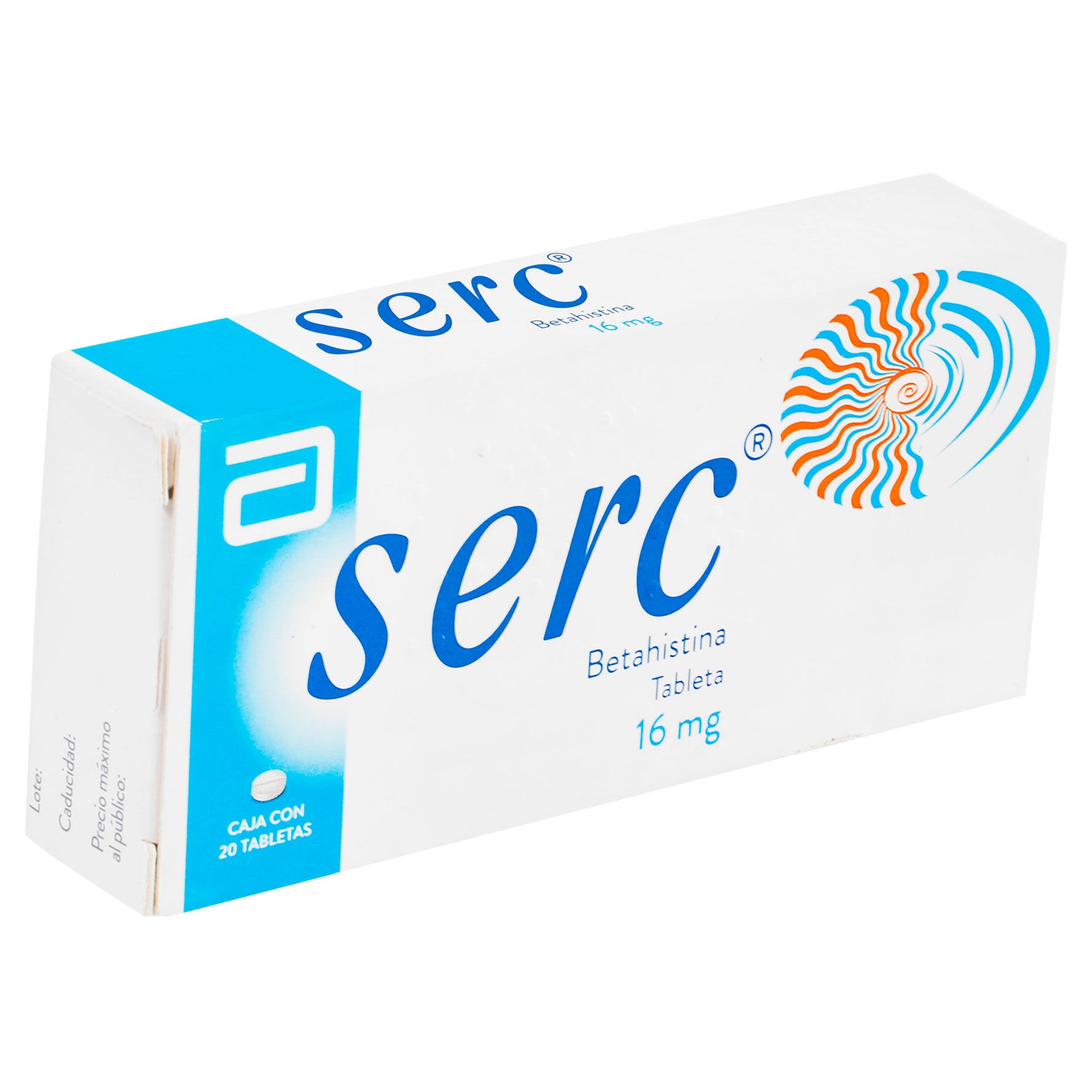 Serc 16Mg Con 20 Tabletas (Betahistina) 2 - 7501033958281