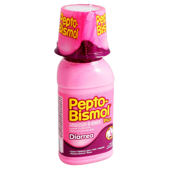 Pepto Bismol Plus Diarrea Suspensión 3.5G/100Ml 118Ml (Subsalicilato De Bismuto) - WeCare Pharma